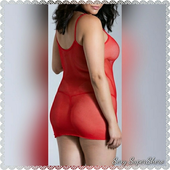 ๐ Black Fishnet mini slip dress -lingerie/ sleep - Picture 7 of 8